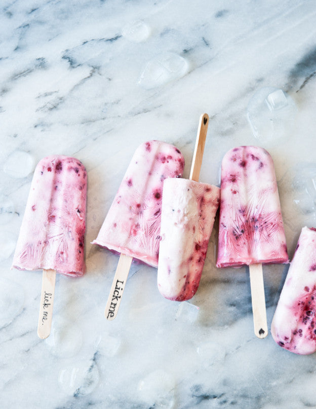Gourmand: Smashed Berry, Lime and Coconut Yogurt Ice Pops