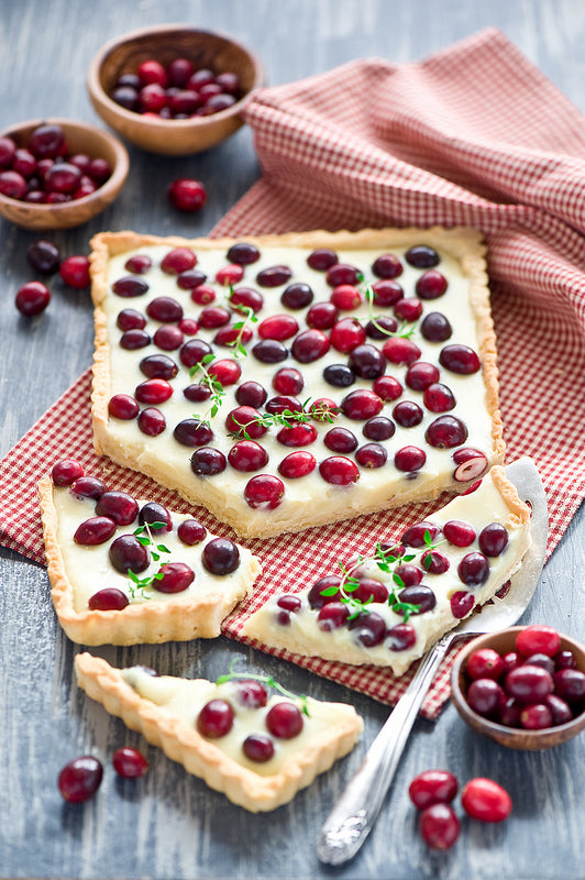 Gourmand: Cranberry tart with white chocolate