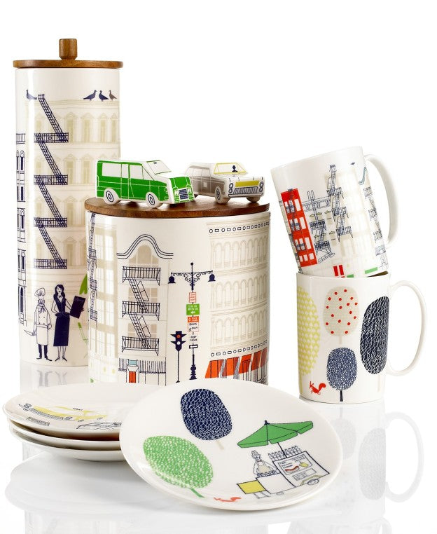 Klas Fahlén: illustrations for Kate Spade porcelain serveware