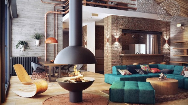 Cozy industrial loft designed by Alexander Uglyanitsa