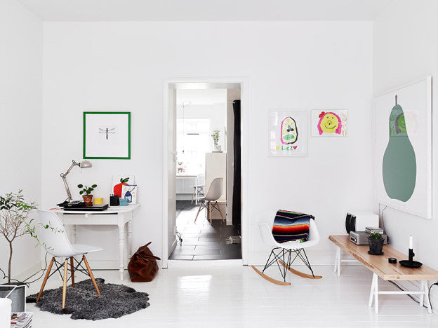 White sunny Swedish home