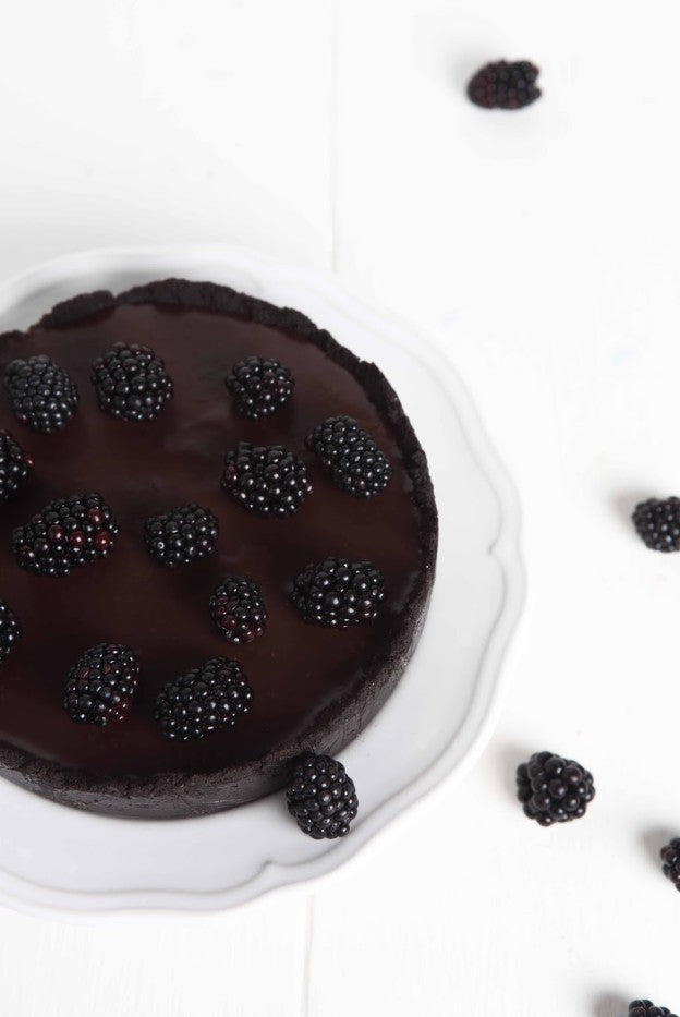 Blackberry oreo chocolate tart