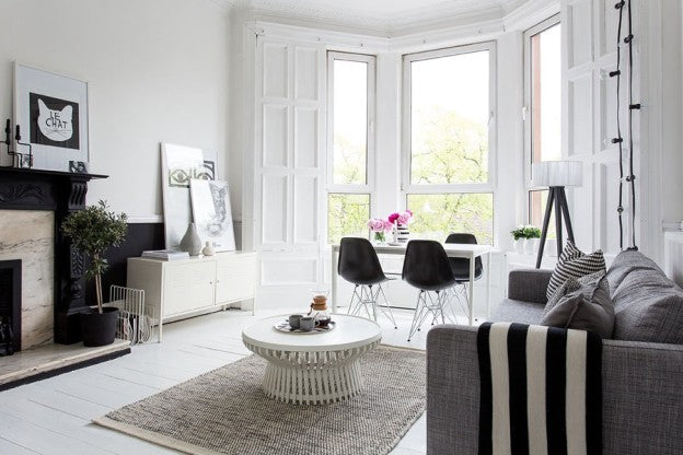 The black and white home of Deborah Gordon