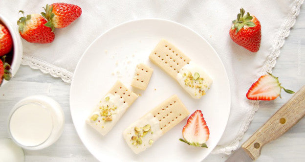 White Chocolate Pistachio Shortbreads