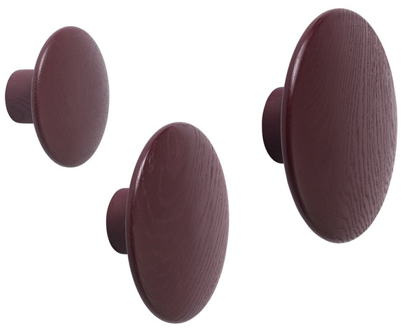 The Dots Coat Hook Burgundy by Muuto