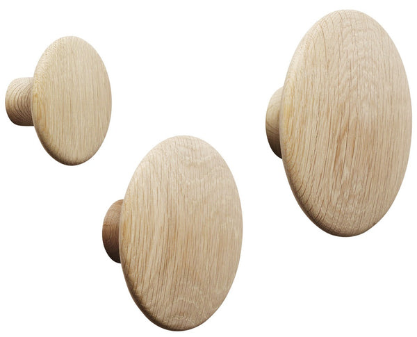The Dots Coat Hook Oak by Muuto