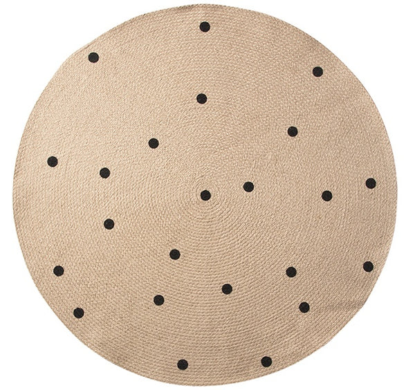 Jute Carpet – Black Dots – Small by Ferm Living