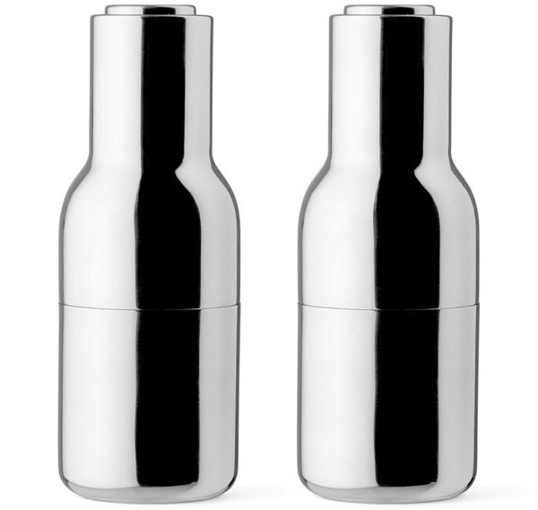 Bottle Grinder Polished steel set by Menu