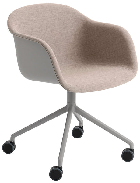 Fiber Armchair Swivel Base Textile With Castor by Muuto