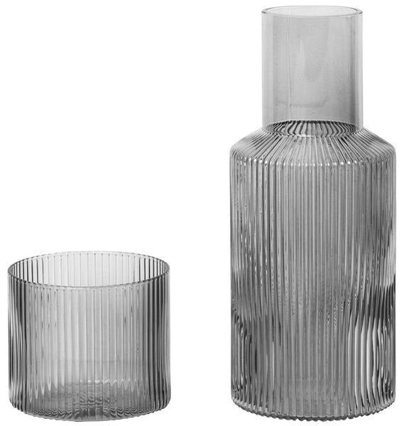 Ripple Small Carafe Set – Smoked Grey by ferm LIVING