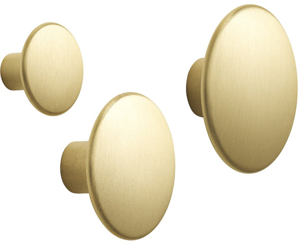 The Dots Coat Hook Metal Brass by Muuto