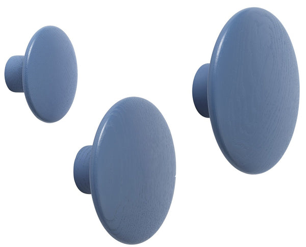The Dots Coat Hook Pale Blue Blue by Muuto