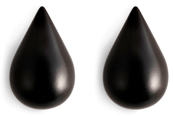 Dropit Hooks large in black – 2 pcs by Normann Copenhagen