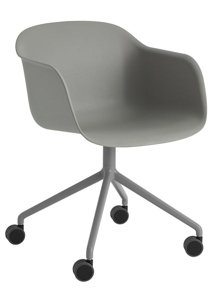 Fiber Armchair Swivel Base with Castors by Muuto