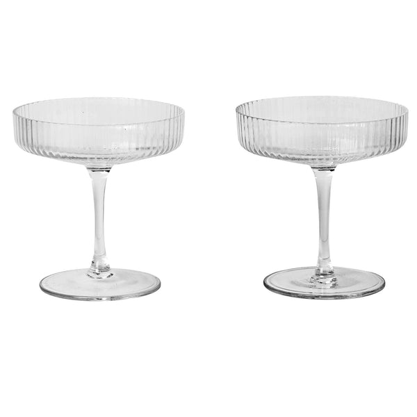 Ripple Champagne Saucer – set of 2 by ferm LIVING