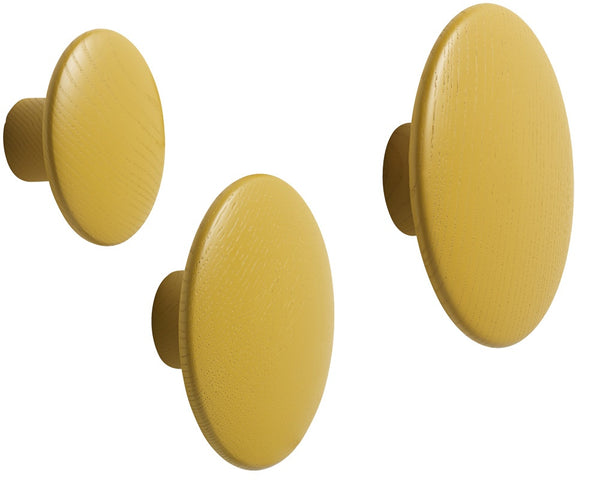 The Dots Coat Hook Mustard by Muuto