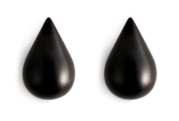 Dropit Hooks small in black – 2 pcs by Normann Copenhagen