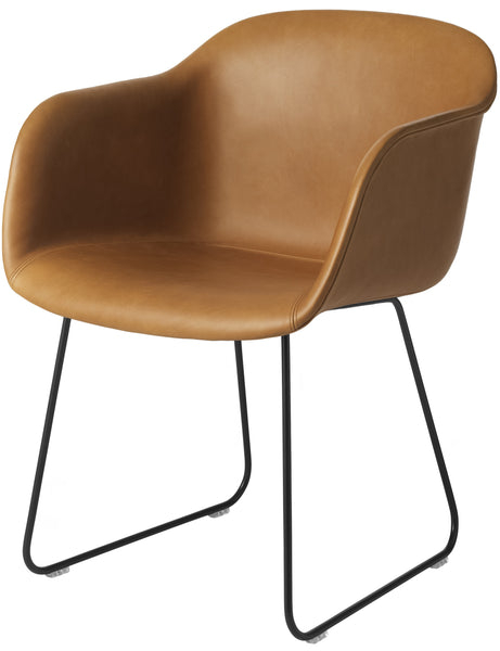 Fiber Armchair Sled Base Leather by Muuto