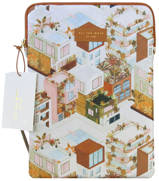 Laptop Sleeve 13″ City Terracotta by ALL THE WAYS to say