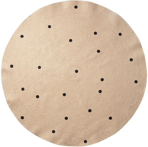 Large Jute Carpet – Black Dots by Ferm Living