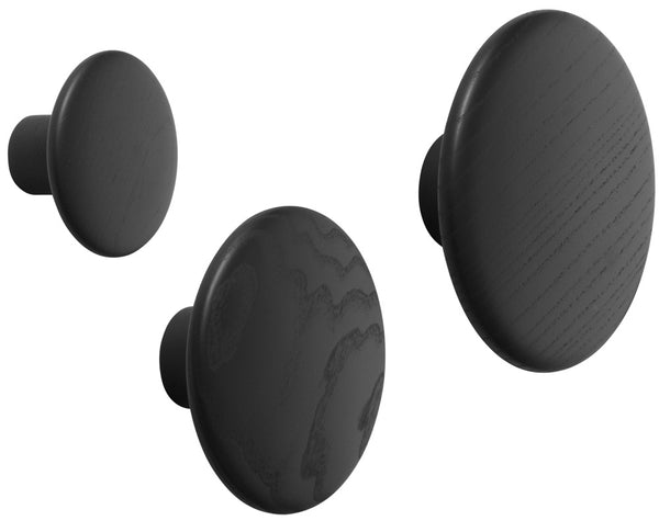 The Dots Coat Hook Black by Muuto
