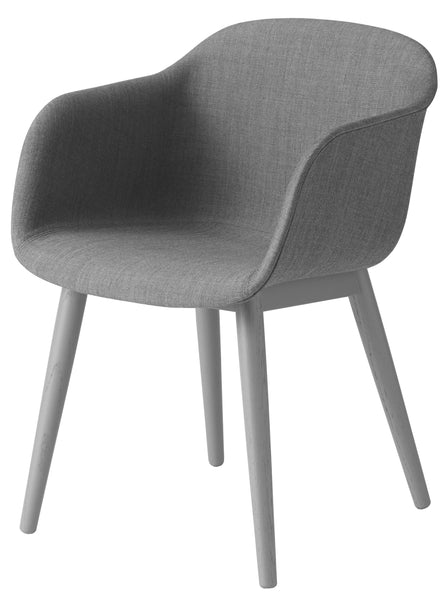 Fiber Armchair Wood Base Textile by Muuto